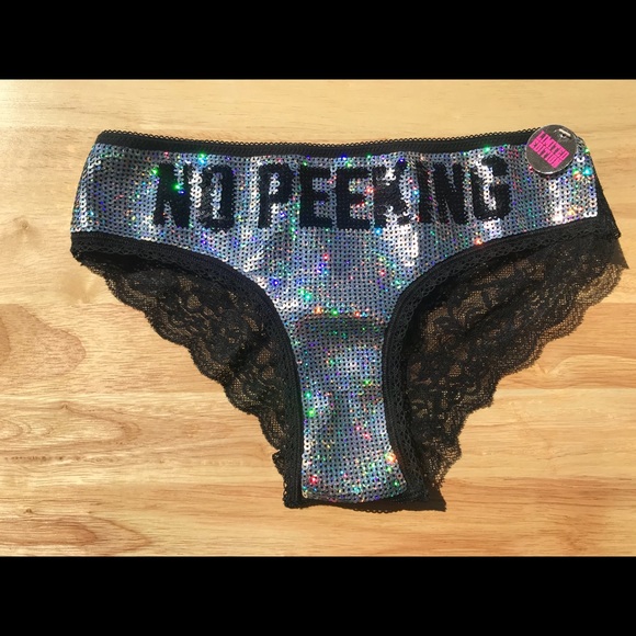 Victoria’s Secret Pink Sequin Lace Panty XS M - Picture 3 of 8